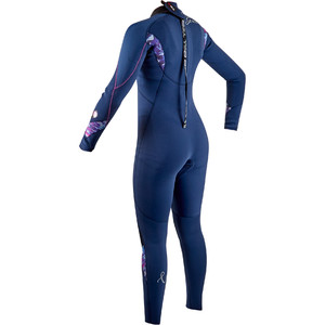2020 Gul Women Response 4/3mm Back Zip Wetsuit Re1248-b7 - Tinta Azul